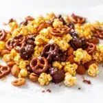 after-school sweet and salty popcorn snack mix - featured image