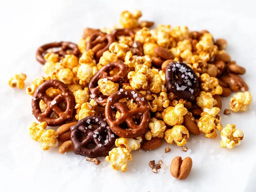 After-School Sweet and Salty Popcorn Snack Mix Easy 5-Ingredient Recipe 4 after-school sweet and salty popcorn snack mix preparation steps