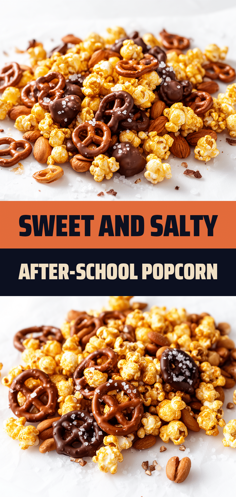 After-School Sweet and Salty Popcorn Snack Mix Easy 5-Ingredient Recipe 5 after-school sweet and salty popcorn snack mix recipe