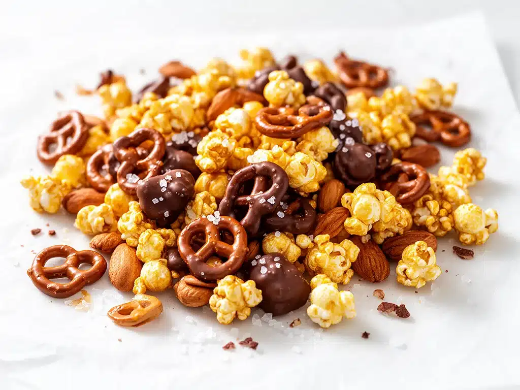 Home 1 after-school sweet and salty popcorn snack mix - featured image