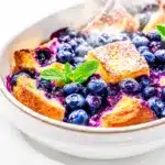 baked blueberry French toast casserole - featured image