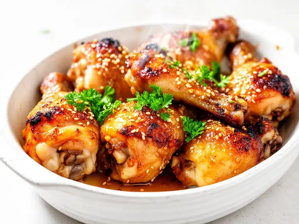Baked Honey Garlic Chicken Drumsticks Recipe 5 Easy Steps Your Family Will Crave 4 baked honey garlic chicken drumsticks preparation steps