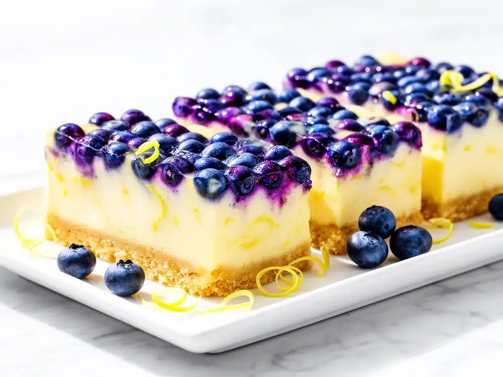 Blueberry Lemon Cheesecake Bars Recipe Easy Homemade Dessert with Simple Ingredients 4 Blueberry Lemon Cheesecake Bars preparation steps