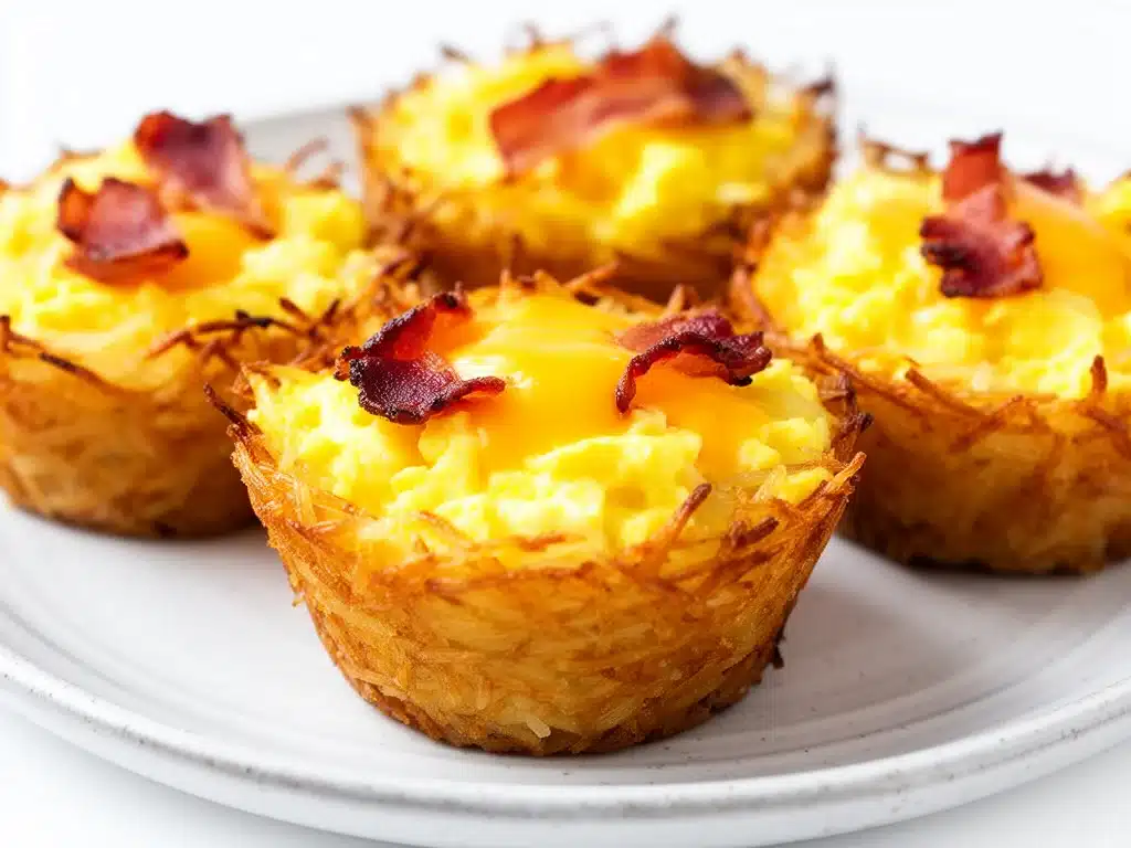 Home 4 cheesy bacon egg hash brown cups - featured image