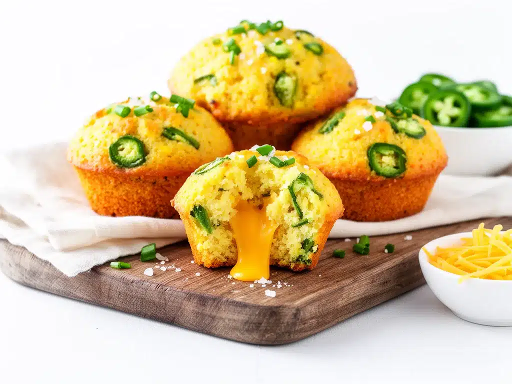 Home 1 cheesy jalapeno cornbread muffins - featured image