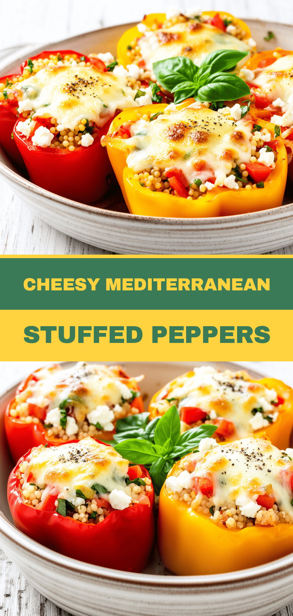 Cheesy Mediterranean Stuffed Bell Peppers Recipe Easy Family Favorite 5 cheesy mediterranean stuffed bell peppers recipe