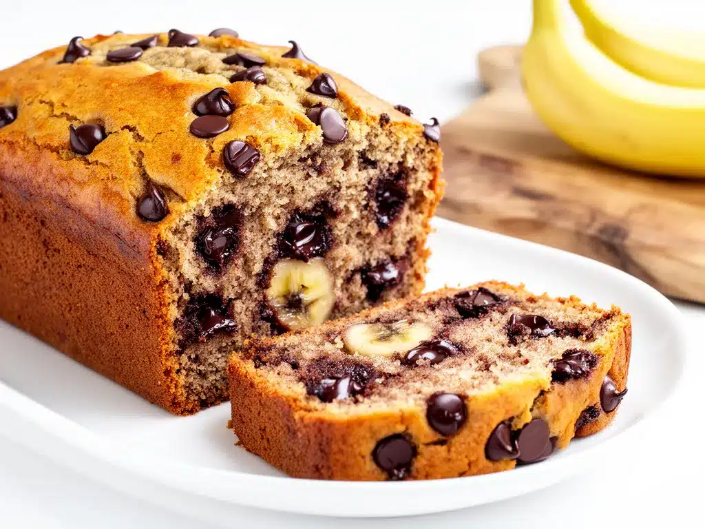 Chocolate Chip Banana Bread Recipe Easy 5-Ingredient Homemade Treat to Make on Repeat 4 chocolate chip banana bread preparation steps