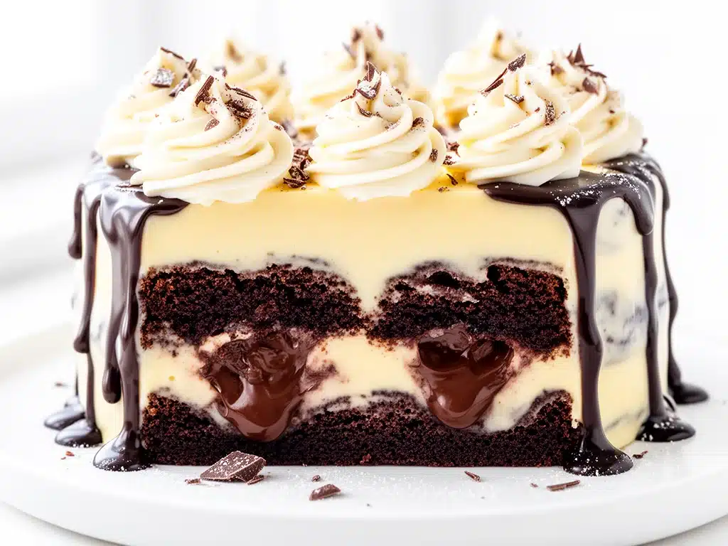 Home 4 Chocolate Eclair Poke Cake - featured image
