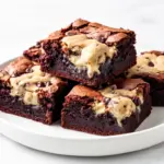 cookie dough stuffed brownies - featured image