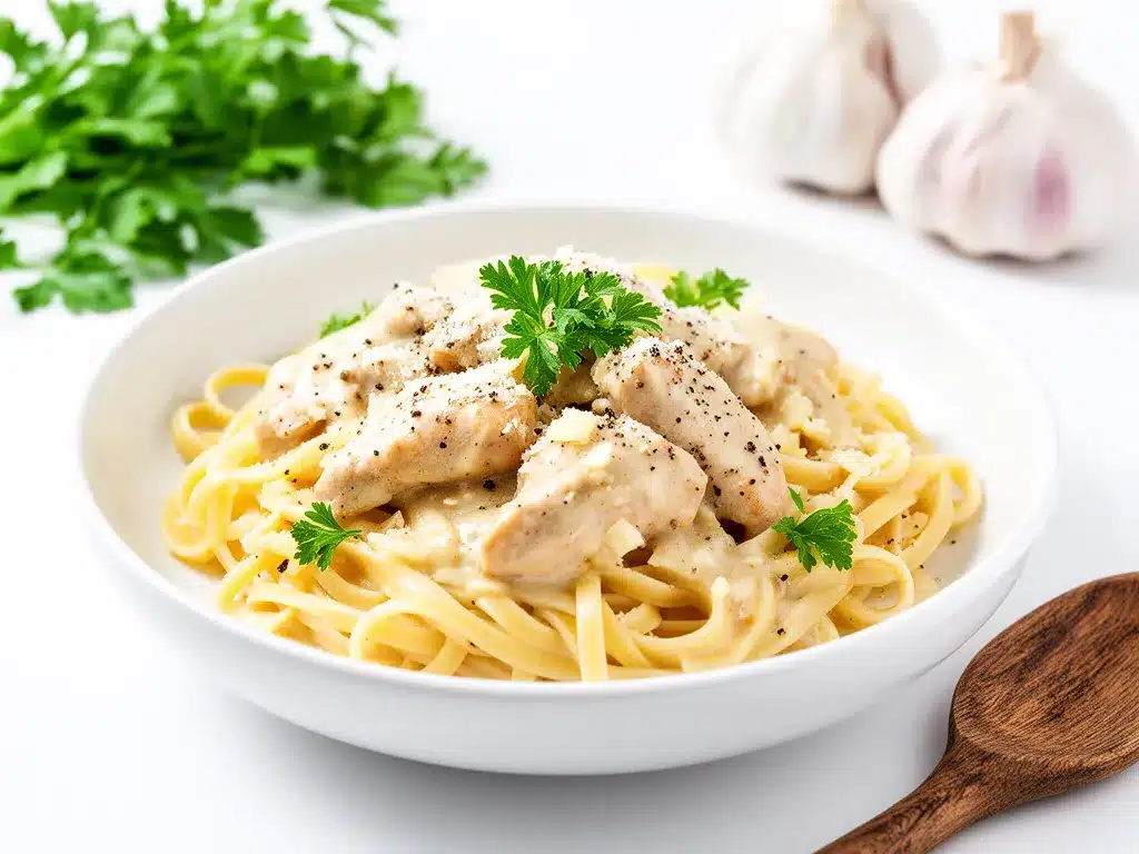 Creamy Garlic Parmesan Chicken Pasta Easy Recipe for Busy Weeknights 4 creamy garlic parmesan chicken pasta preparation steps
