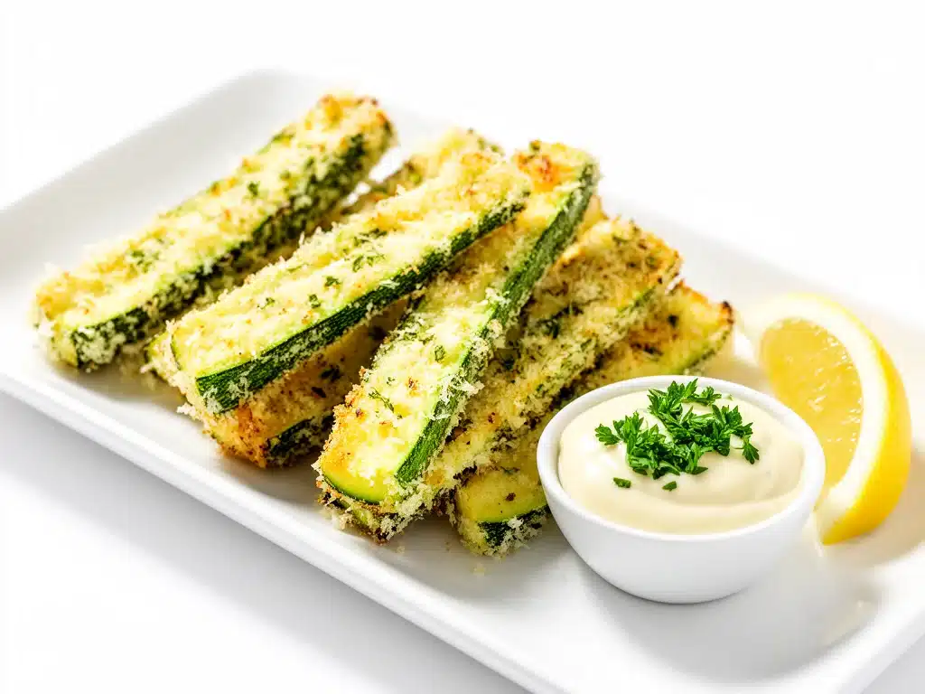Home 3 crispy air fryer zucchini fries - featured image