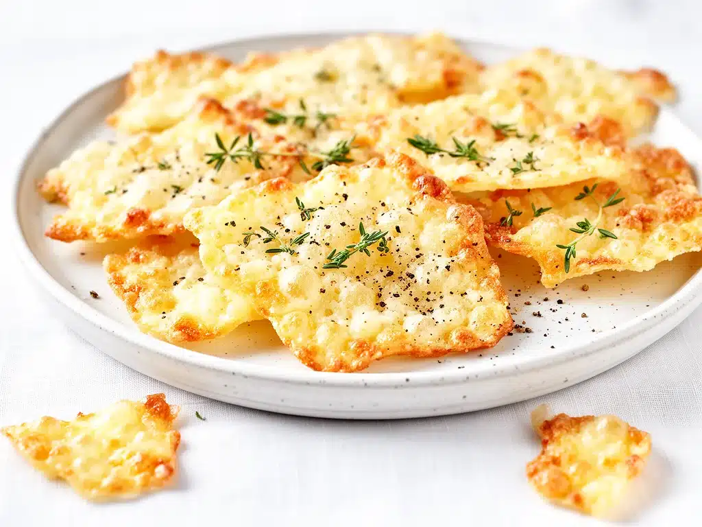 Home 1 crispy baked parmesan crackers - featured image
