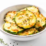 crispy baked parmesan zucchini chips - featured image