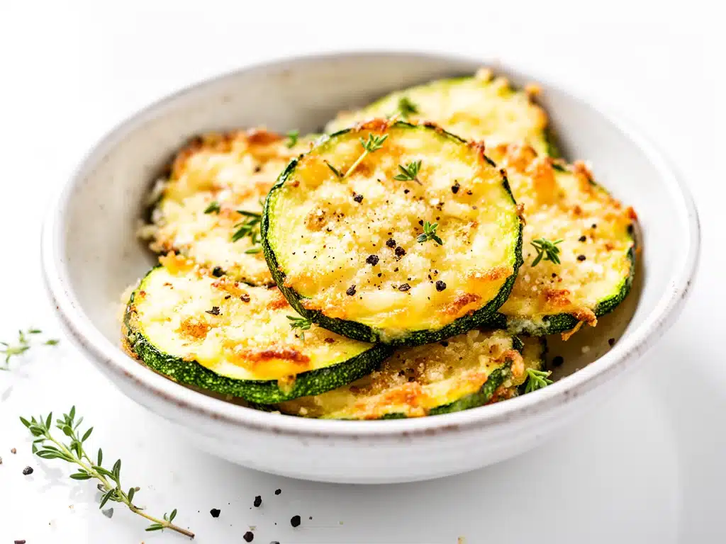 Home 3 crispy baked parmesan zucchini chips - featured image