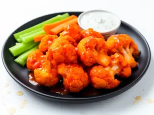 crispy buffalo cauliflower wings - featured image