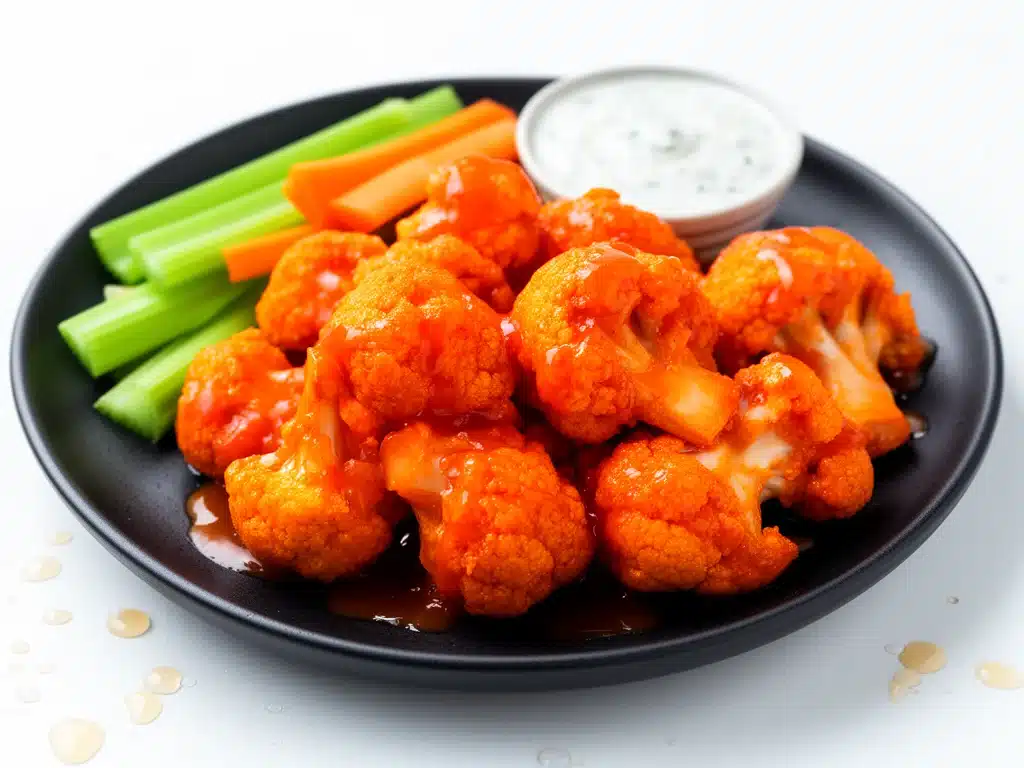 Home 1 crispy buffalo cauliflower wings - featured image