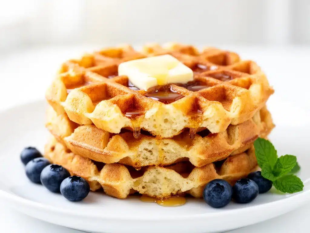 Crispy Buttermilk Waffles Recipe Easy 5-Ingredient Breakfast Made Perfect 4 crispy buttermilk waffles preparation steps