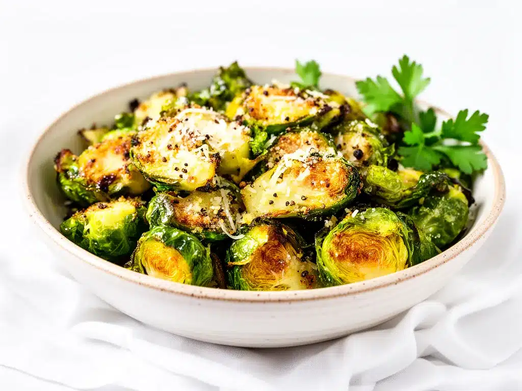Crispy Garlic Parmesan Smashed Brussels Sprouts Recipe Your Family Will Crave 4 crispy garlic Parmesan smashed Brussels sprouts preparation steps