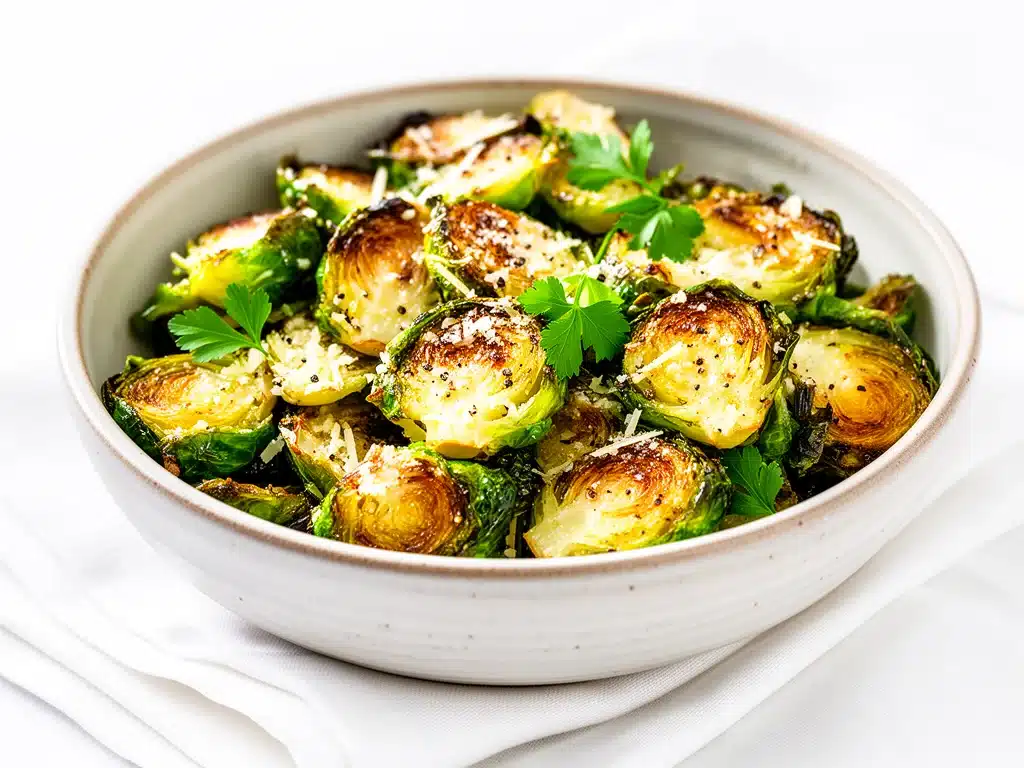 Home 2 crispy garlic Parmesan smashed Brussels sprouts - featured image