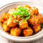 crispy honey garlic tofu - featured image
