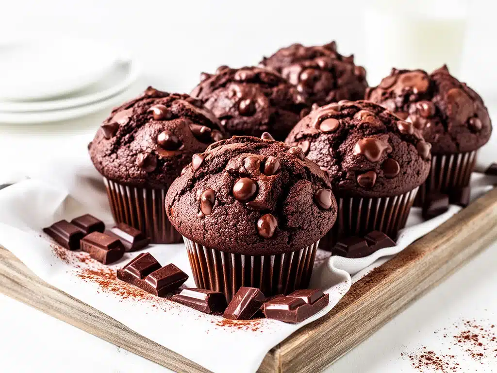 Home 3 double chocolate muffins - featured image