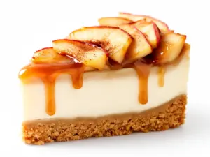 fall caramel apple cheesecake - featured image