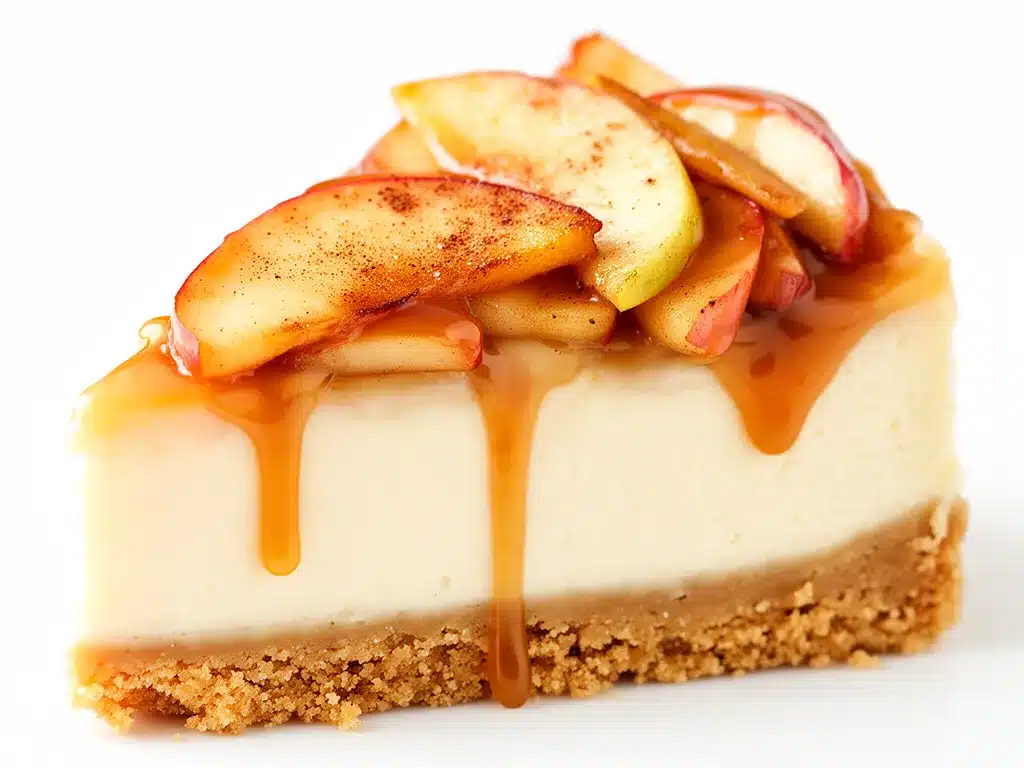 Fall Caramel Apple Cheesecake Recipe Easy No-Crack Perfect Dessert 4 fall caramel apple cheesecake preparation steps