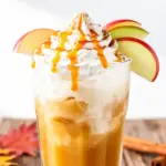 fall caramel apple cider float - featured image