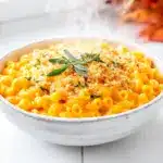 fall creamy butternut squash mac and cheese - featured image