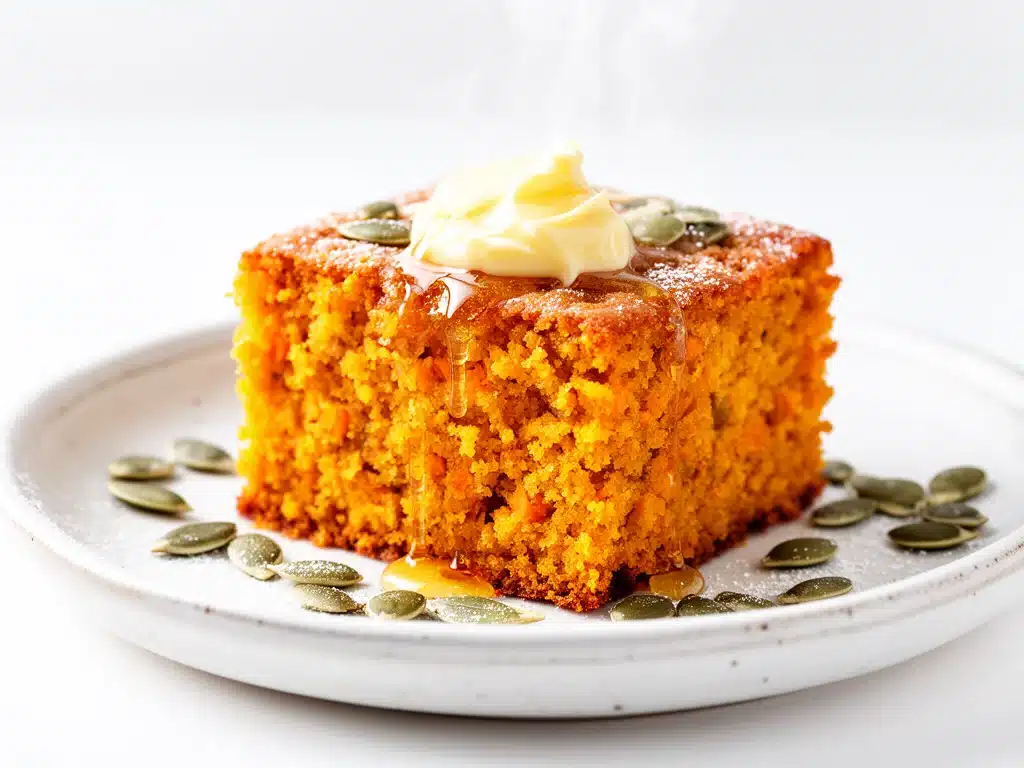 Home 3 fall pumpkin cornbread with honey butter - featured image