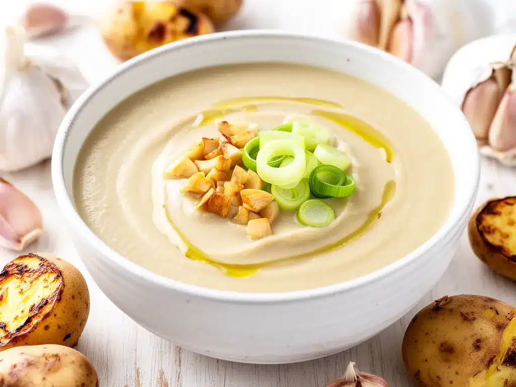 Fall Roasted Garlic Potato Leek Soup Recipe Easy Homemade Comfort Food 4 fall roasted garlic potato leek soup preparation steps