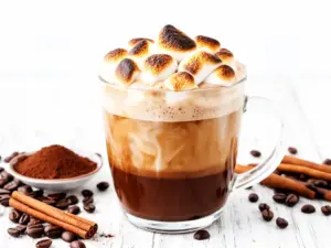 fall toasted marshmallow mocha latte - featured image