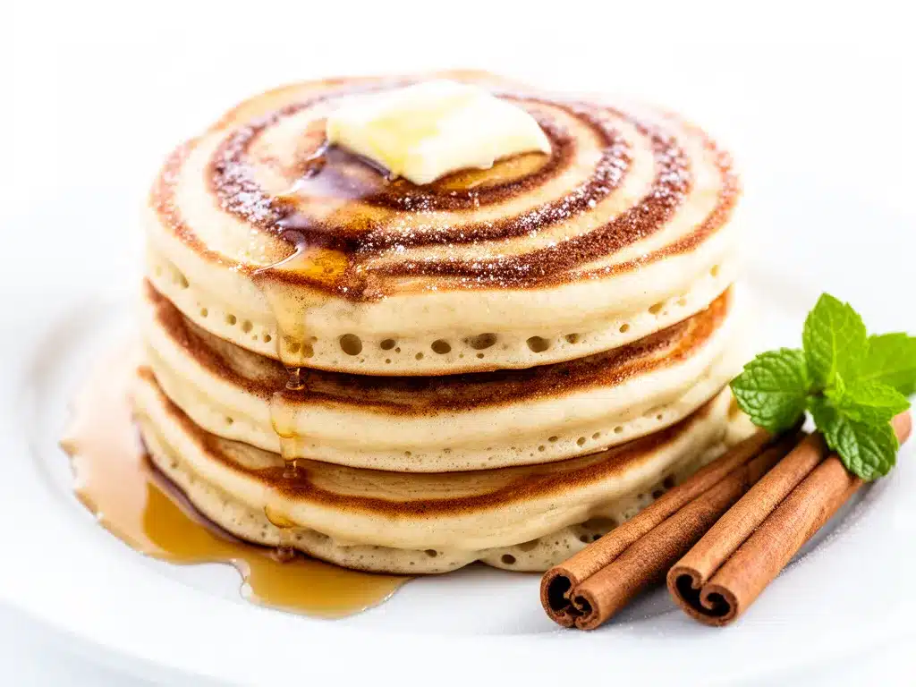 Fluffy Cinnamon Swirl Pancakes Recipe Easy Homemade Tender Texture 4 fluffy cinnamon swirl pancakes preparation steps
