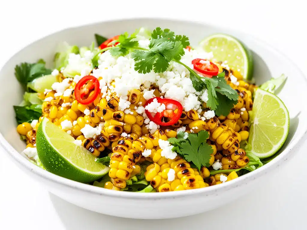 Home 2 grilled corn salad with cotija and lime - featured image