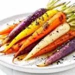 honey roasted rainbow carrots - featured image