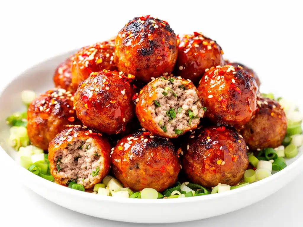 Honey Sriracha Glazed Meatballs Recipe Easy Sticky Sweet Heat Youll Love 4 Honey Sriracha Glazed Meatballs preparation steps
