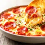 hot pizza dip with pepperoni - featured image