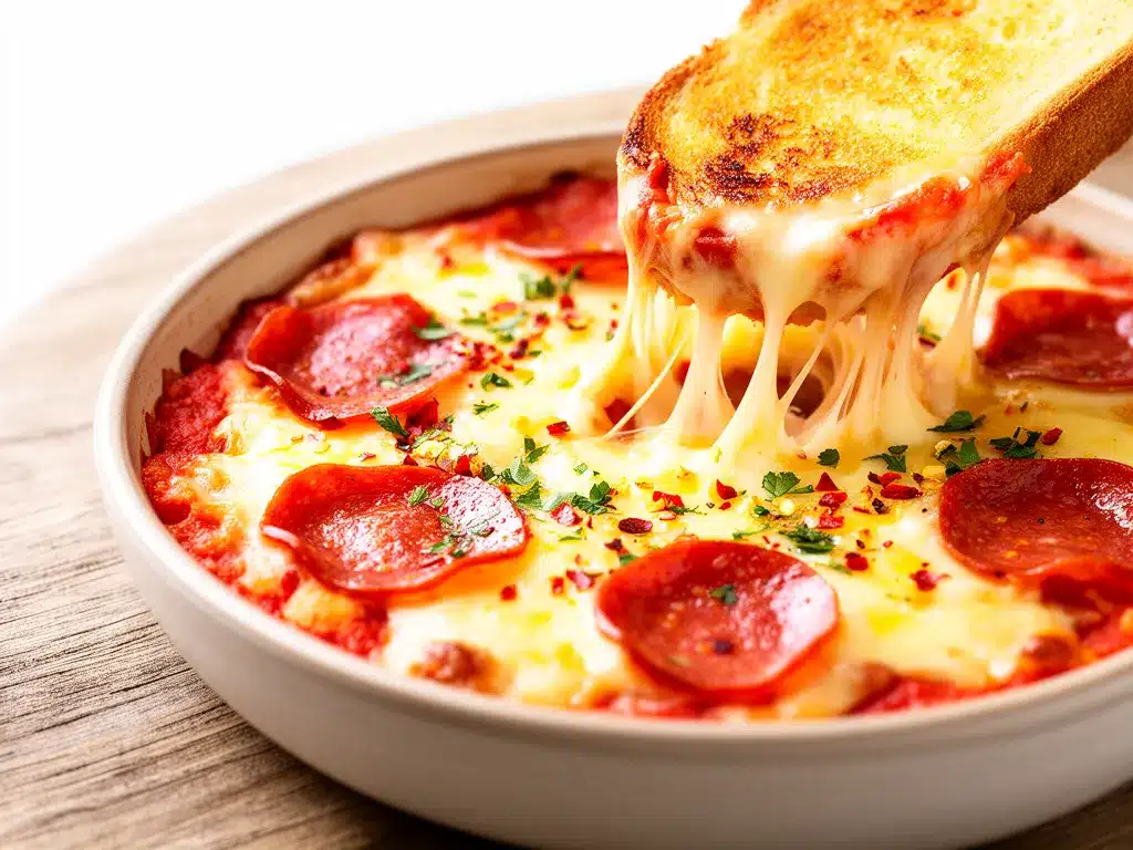 Hot Pizza Dip with Pepperoni Easy Recipe Your Family Will Crave 4 hot pizza dip with pepperoni preparation steps