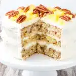 hummingbird cake with pineapple and pecans - featured image