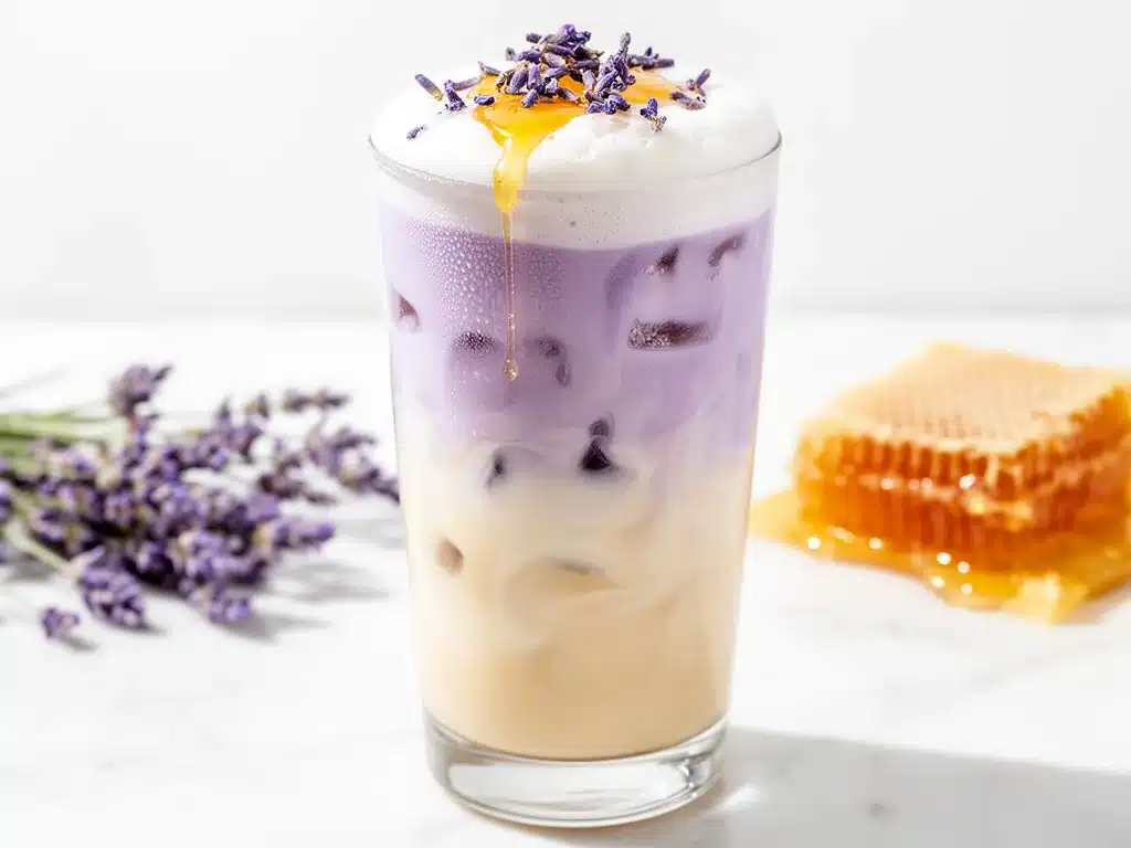 Home 4 iced lavender honey latte - featured image