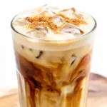 iced vanilla brown sugar latte - featured image