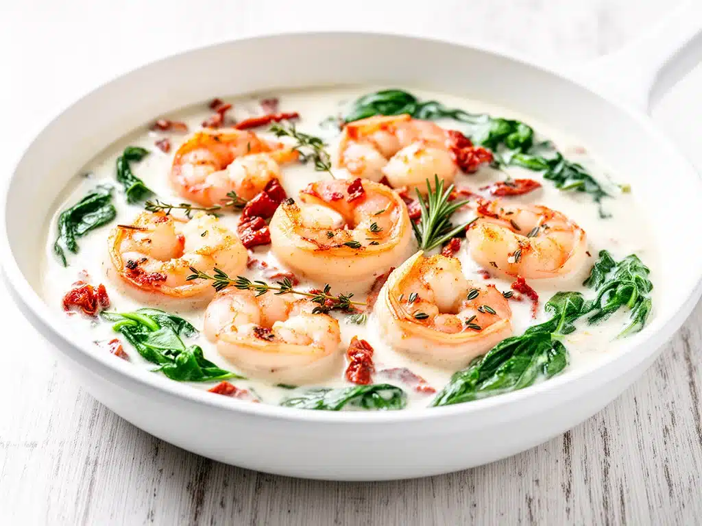 Home 3 keto creamy tuscan garlic shrimp - featured image