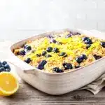 lemon blueberry baked oatmeal - featured image