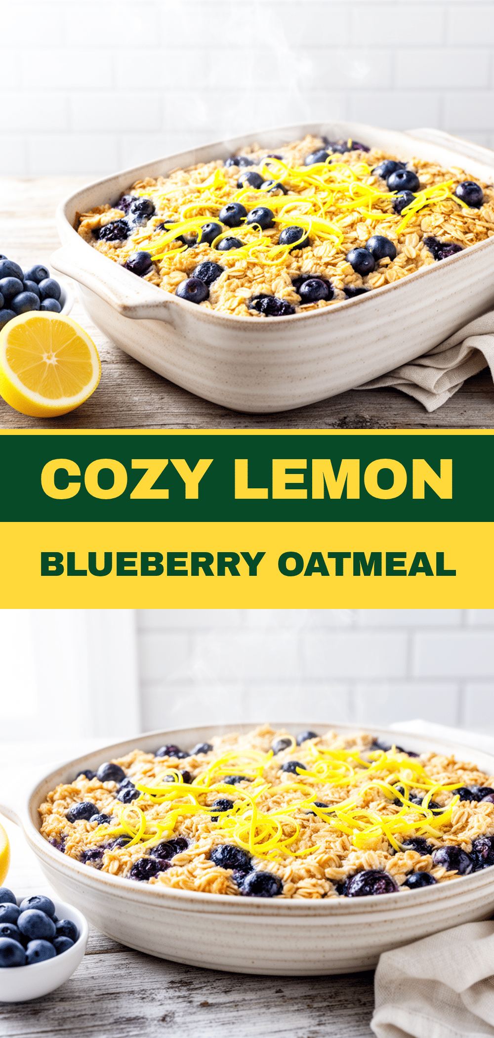 Lemon Blueberry Baked Oatmeal Easy Recipe with Simple Ingredients to Make on Repeat 5 lemon blueberry baked oatmeal recipe