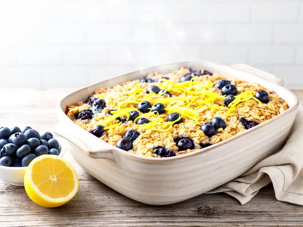 Home 1 lemon blueberry baked oatmeal - featured image