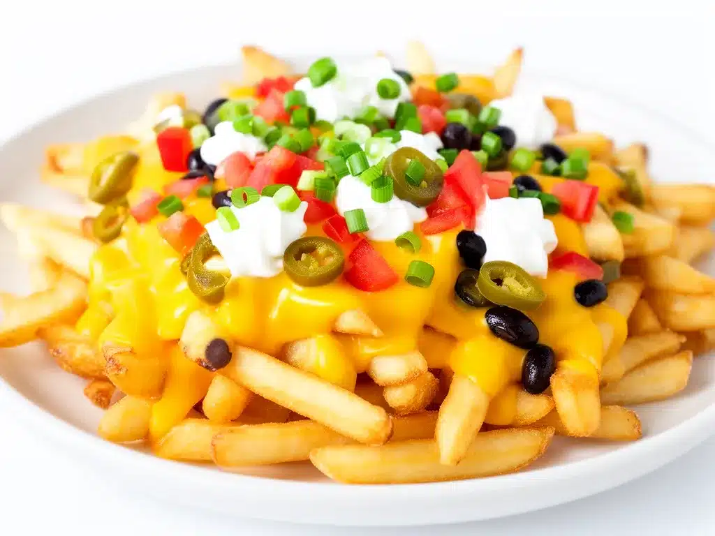 Loaded Nacho Cheese Fries Recipe Easy Family Favorite with Simple Ingredients 4 loaded nacho cheese fries preparation steps
