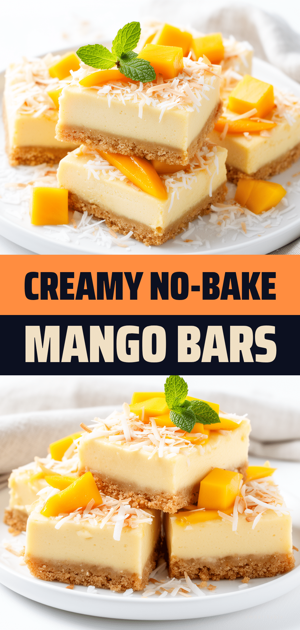 Mango Coconut Cheesecake Bars Recipe Easy Homemade Dessert Youll Love 5 Mango Coconut Cheesecake Bars recipe