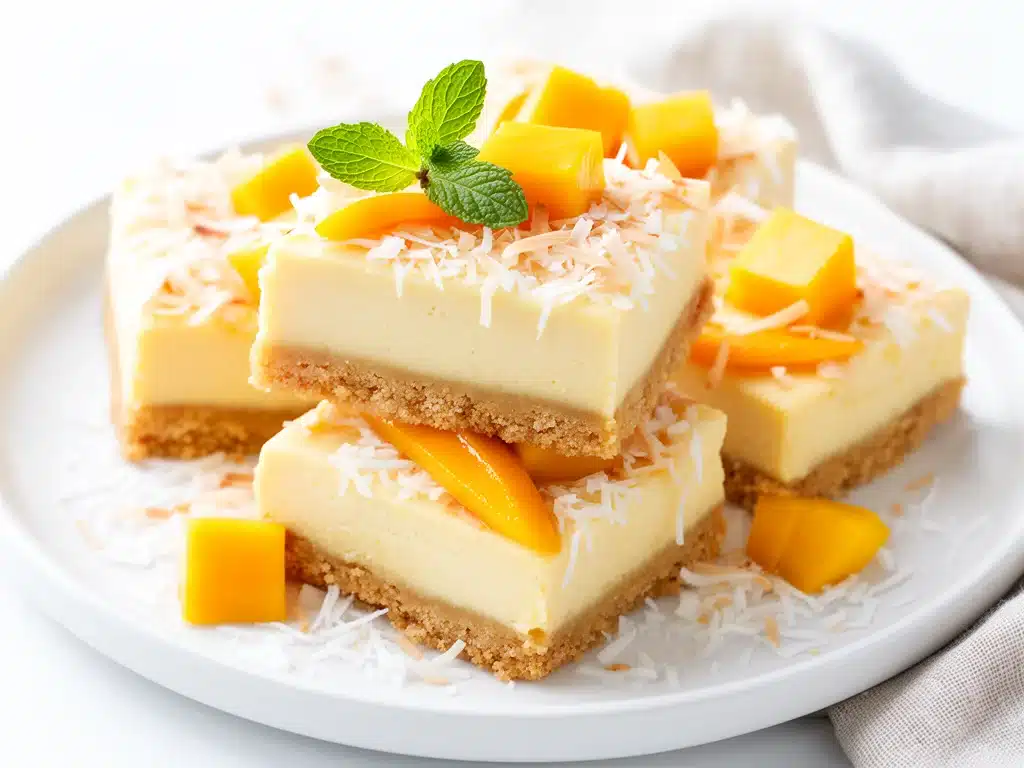 Home 2 Mango Coconut Cheesecake Bars - featured image