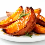maple glazed roasted sweet potatoes - featured image