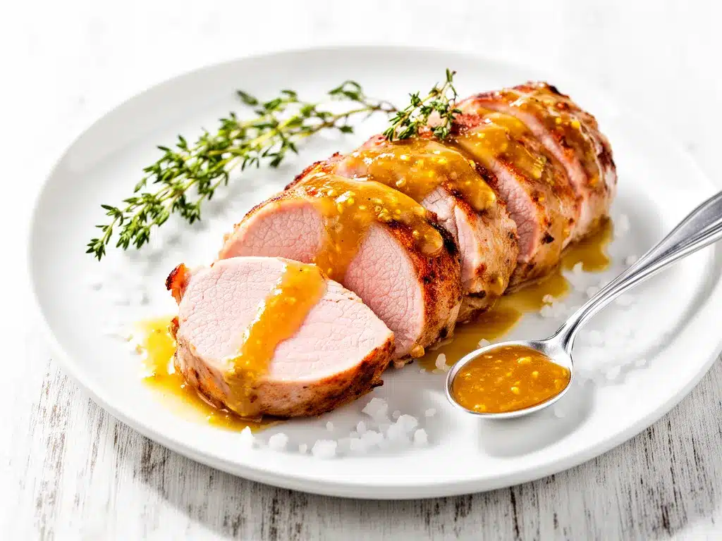 Maple Mustard Glazed Pork Tenderloin Recipe Easy Simple Ingredients 4 maple mustard glazed pork tenderloin preparation steps